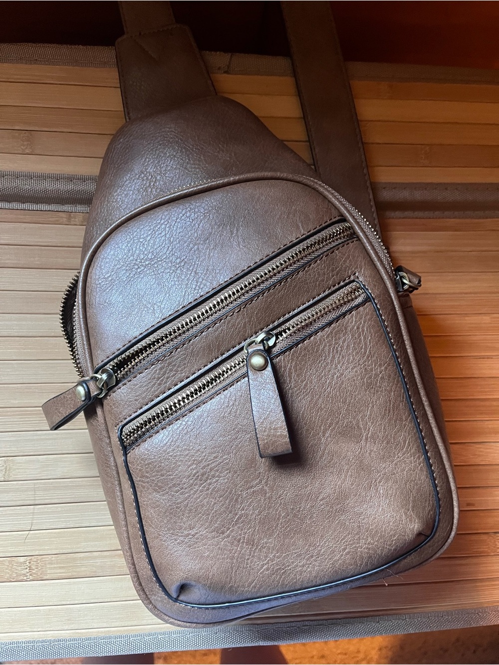 Concealed Carry Brown Leather Satchel Sling Bag - Stylish Crossbody Carry